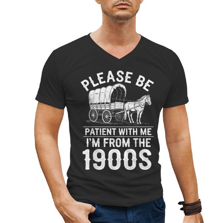 Please Be Patient I'm From The 1900s Vintage Humor 90s Kids Men's V-Neck T-Shirt