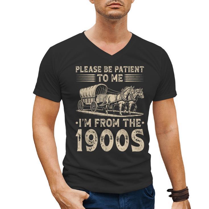 Please Be Patient To Me I'm From The 1900s Vintage Men's V-Neck T-Shirt