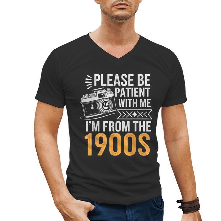 Please Be Patient With Me I'm From The 1900s Vintage Oldie Men's V-Neck T-Shirt