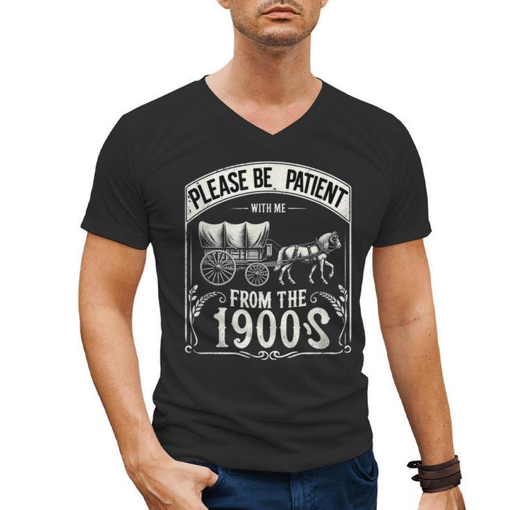 Please Be Patient With Me I'm From The 1900s Vintage Vibes Men's V-Neck T-Shirt