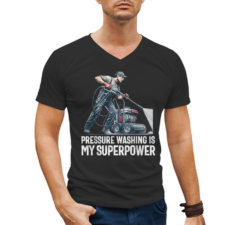 Power Washing Pressure Washing For Washer Dad Men Grandpa Men's V-Neck T-Shirt