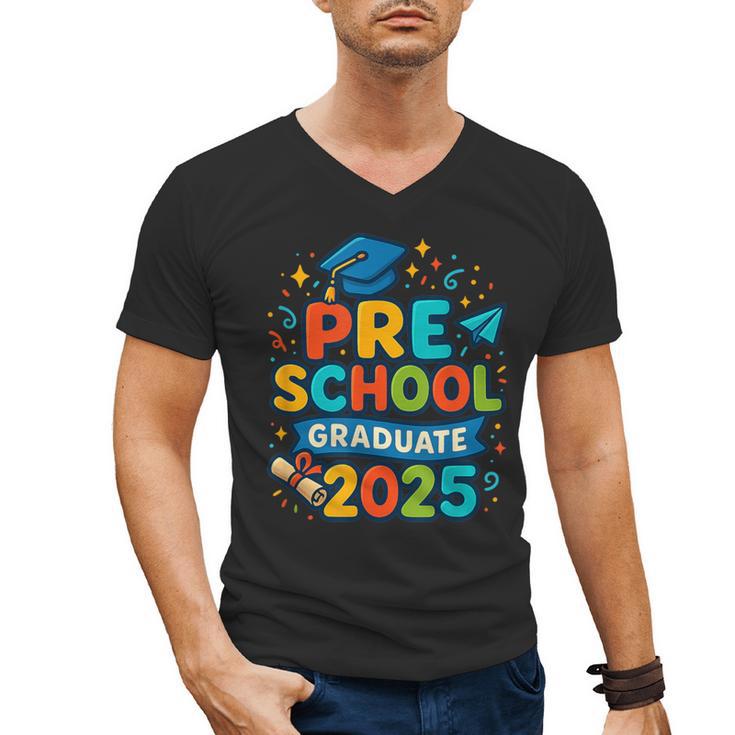 Preschool Graduation 2025 Pre-k Graduate Kids Boys Girls Men's V-Neck T-Shirt