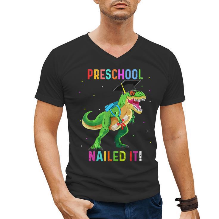 Preschool Graduation Class Of 2022 Graduate Dinosaur Kids Men's V-Neck T-Shirt