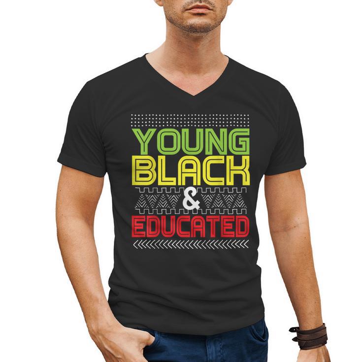 Proud African American Educated Graduation Men's V-Neck T-Shirt
