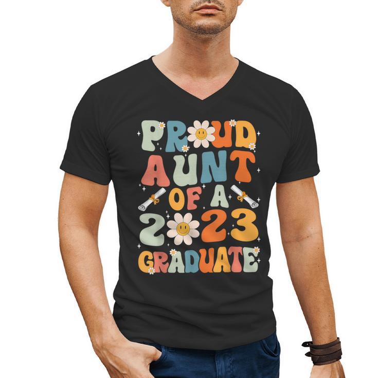 Proud Aunt Of A Class Of 2023 Graduated Graduation Women Men's V-Neck T-Shirt