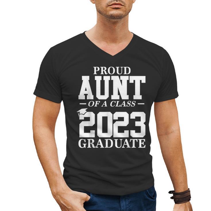 Proud Aunt Graduation Senior 23 Grad Class Of 2023 Men's V-Neck T-Shirt