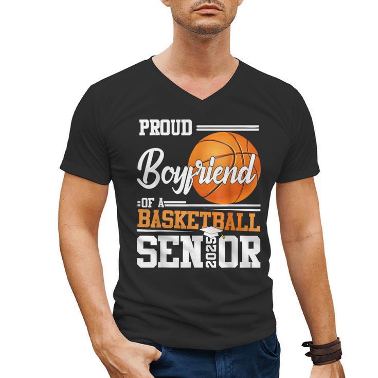 Proud Boyfriend Of A 2025 Senior Graduation Basketball Men's V-Neck T-Shirt