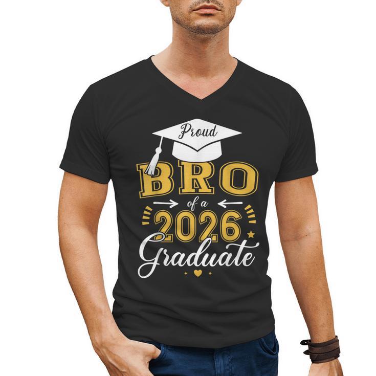Proud Bro Of a Class Of 2026 Graduate For Graduation Men's V-Neck T-Shirt