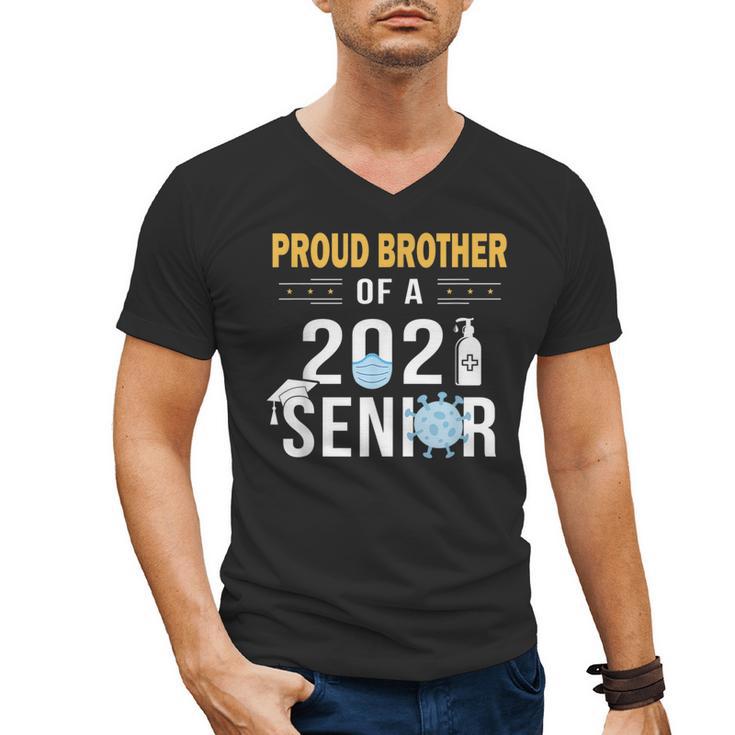 Proud Brother Of a 2021 Senior Shirt Graduation Men's V-Neck T-Shirt