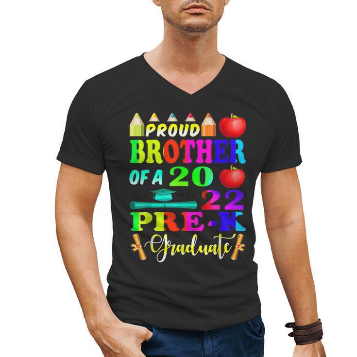 Proud Brother Of 2022 Pre K Graduate Graduation Men's V-Neck T-Shirt