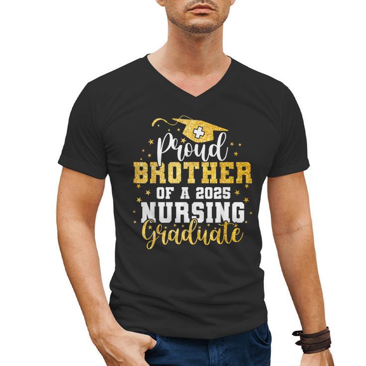 Proud Brother Class Of 2025 Nursing Graduate Graduation Men's V-Neck T-Shirt