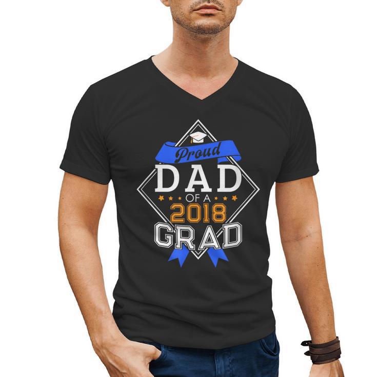 Proud Dad Of A 2018 Graduate Graduation Grad Men's V-Neck T-Shirt