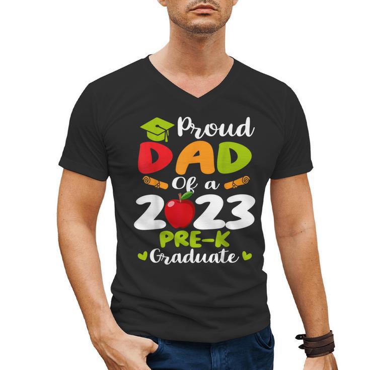 Proud Dad Of 2023 Pre K Graduate Graduation Men's V-Neck T-Shirt