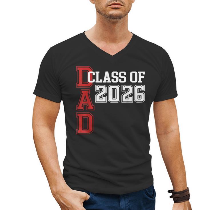 Proud Dad Of A 2026 Graduate Grad Senior Father Graduation Men's V-Neck T-Shirt