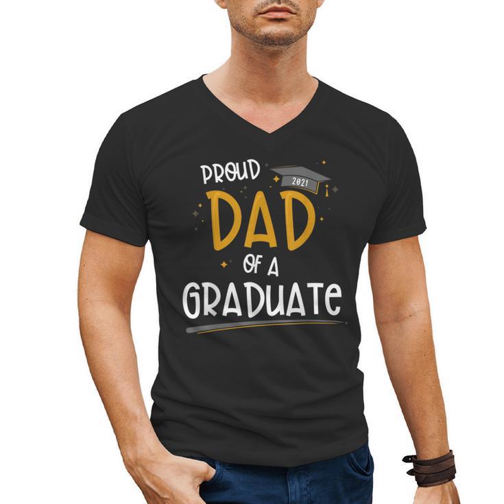 Proud Dad Of A Class Of 2021 Graduate Graduation Men's V-Neck T-Shirt