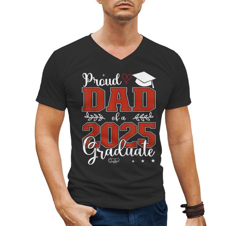 Proud Dad Of a Class Of 2025 Graduate For Graduation Men's V-Neck T-Shirt