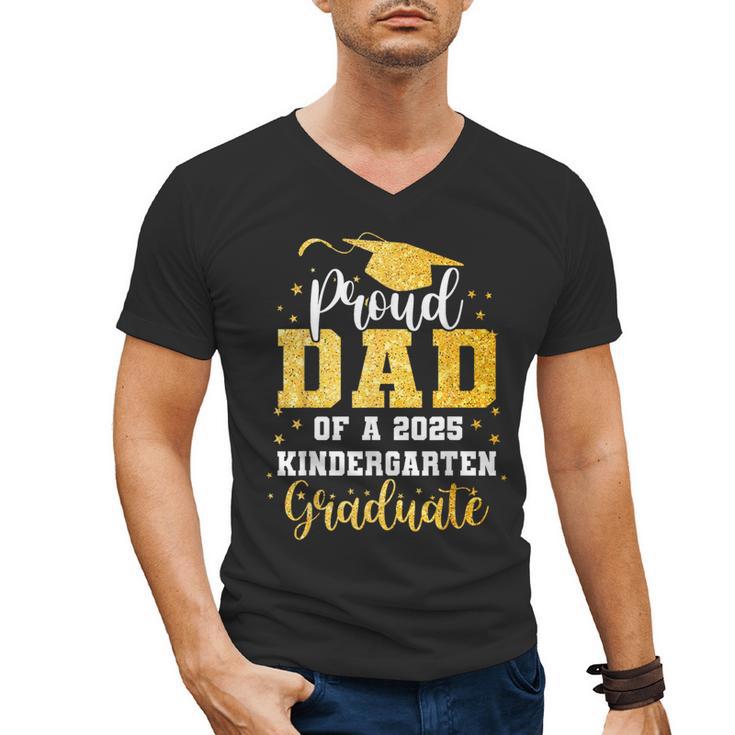 Proud Dad Of A Class 2025 Kindergarten Graduate Graduation Men's V-Neck T-Shirt