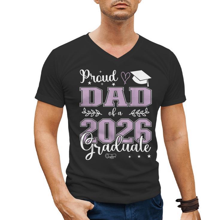 Proud Dad Of a Class Of 2026 Graduate For Graduation Men's V-Neck T-Shirt