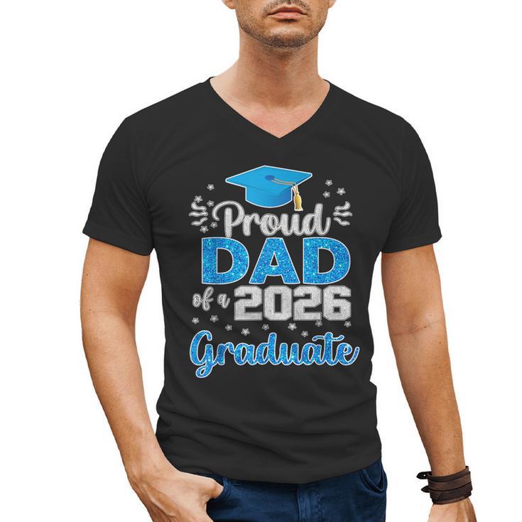 Proud Dad Of a Class Of 2026 Graduate Senior 2026 Men's V-Neck T-Shirt