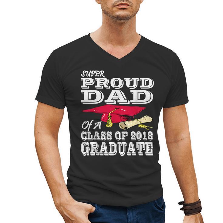 Proud Dad Graduation Shirt 2018 Graduate Tee Men's V-Neck T-Shirt