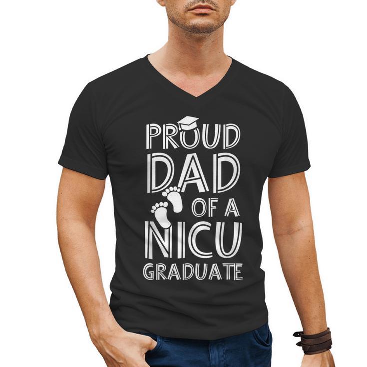 Proud Dad NICU Graduate Newborn Nurse Men's V-Neck T-Shirt
