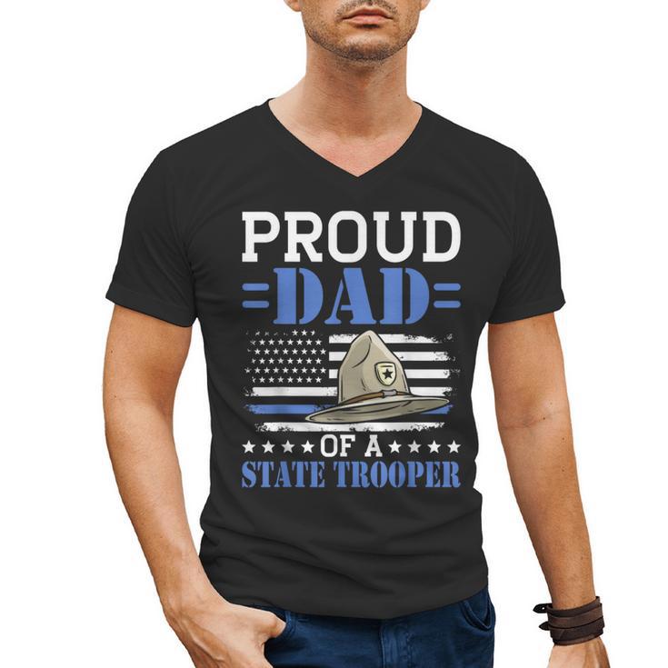 Proud Dad Of A State Trooper Police Officer Graduation Men's V-Neck T-Shirt