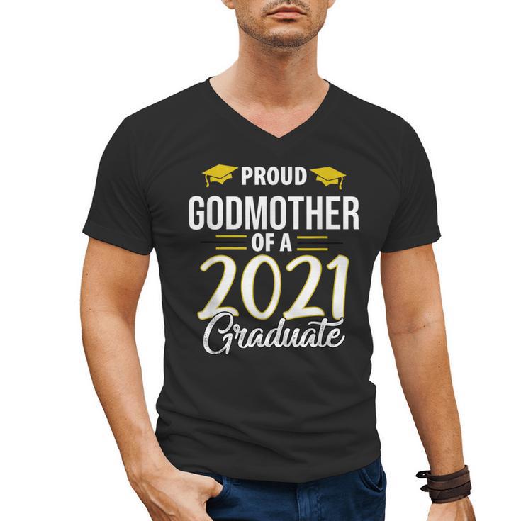 Proud Godmother Of A 2021 Graduate Graduation Clothes MBA Men's V-Neck T-Shirt