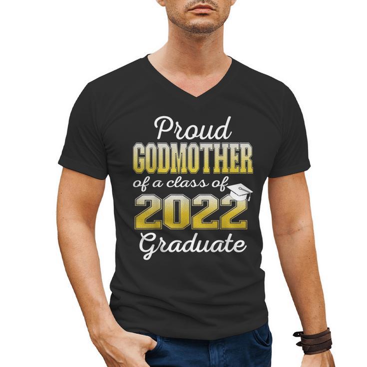 Proud Godmother Of 2022 Graduate Class 2022 Graduation 22 Men's V-Neck T-Shirt