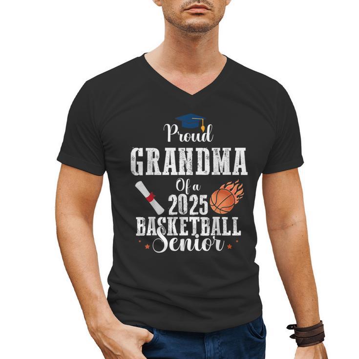 Proud Grandma Of 2025 Basketball Senior Graduation Day Men's V-Neck T-Shirt