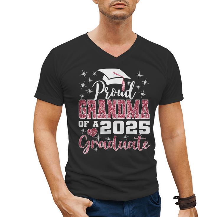 Proud Grandma Of 2025 College Graduate Family Graduation Men's V-Neck T-Shirt