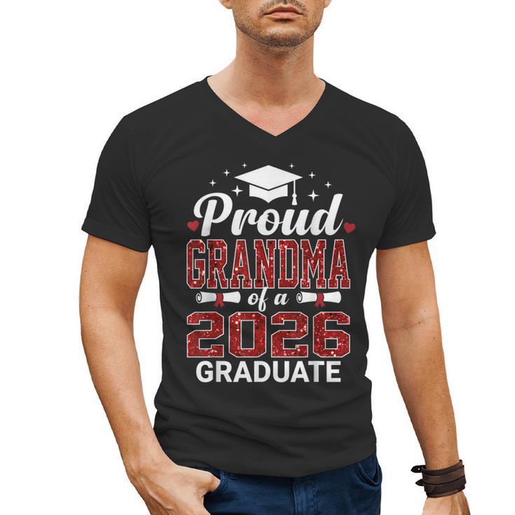 Proud Grandma Of A 2026 Graduate Class Of Graduation Men's V-Neck T-Shirt