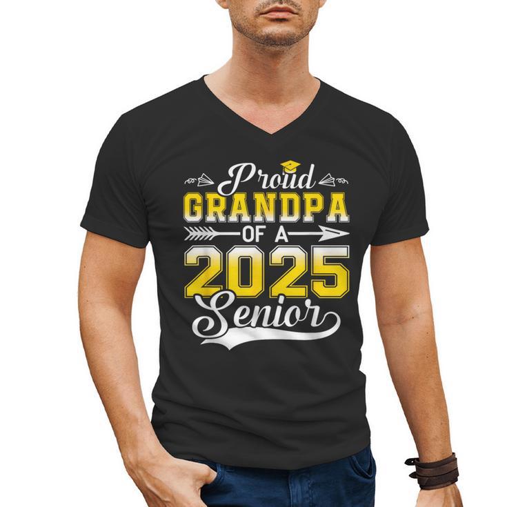 Proud Grandpa Of a 2025 Senior Graduate Graduation Men's V-Neck T-Shirt