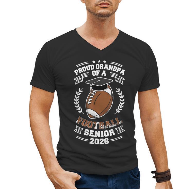 Proud Grandpa Of a 2026 Football Senior Graduation Men's V-Neck T-Shirt