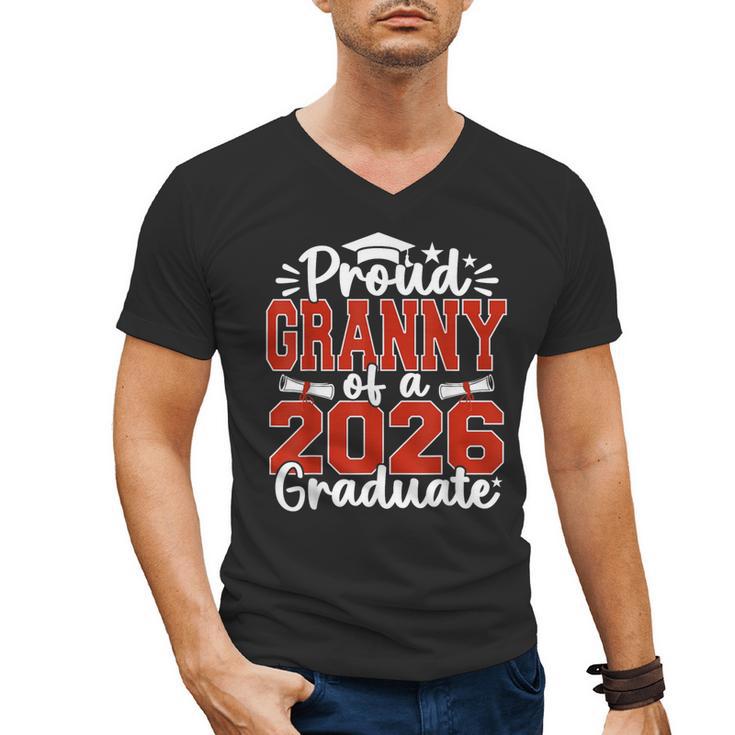Proud Granny Of A Class Of 2026 Graduate Senior Graduation Men's V-Neck T-Shirt