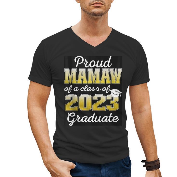 Proud Mamaw Of 2023 Graduate Class 2023 Graduation Family Men's V-Neck T-Shirt