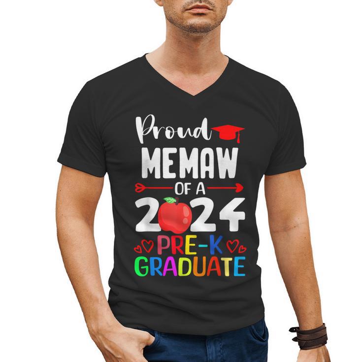 Proud MEMAW Of 2024 Pre-K Graduation Graduate Senior 2024 Men's V-Neck T-Shirt