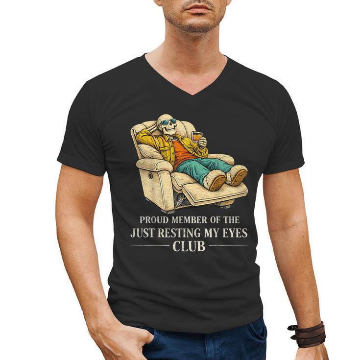 Proud Member Of The Just Resting My Eyes Club Dad Men's V-Neck T-Shirt