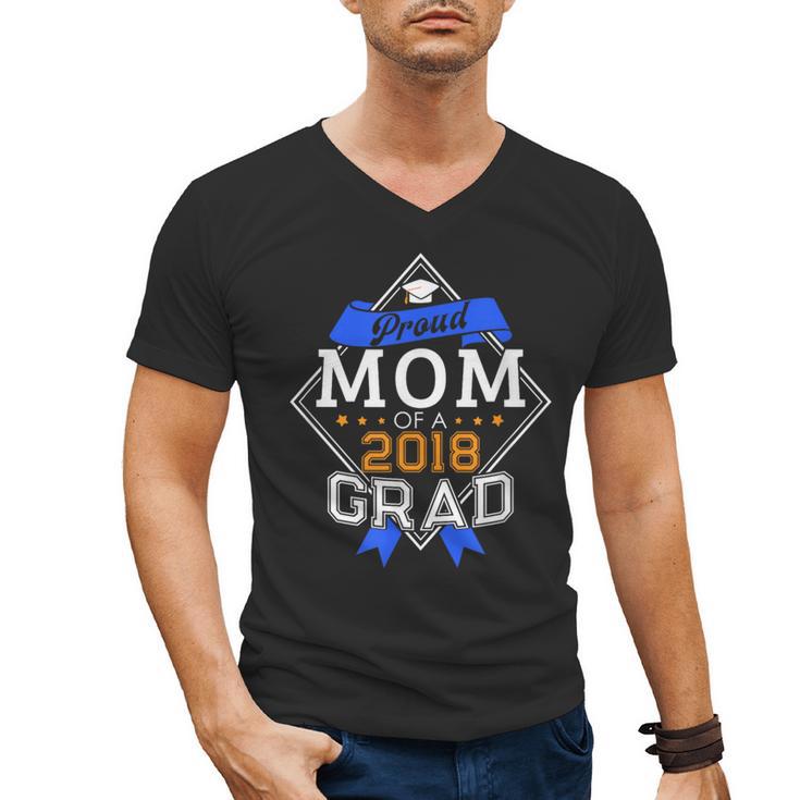 Proud Mom Of A 2018 Graduate Graduation Grad Men's V-Neck T-Shirt
