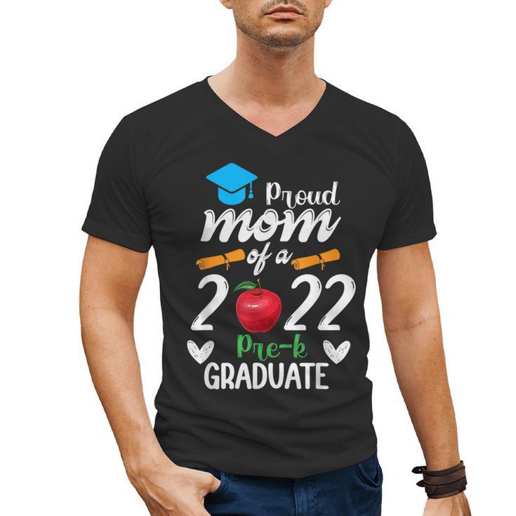 Proud Mom Of 2022 Pre K Graduate Graduation Men's V-Neck T-Shirt