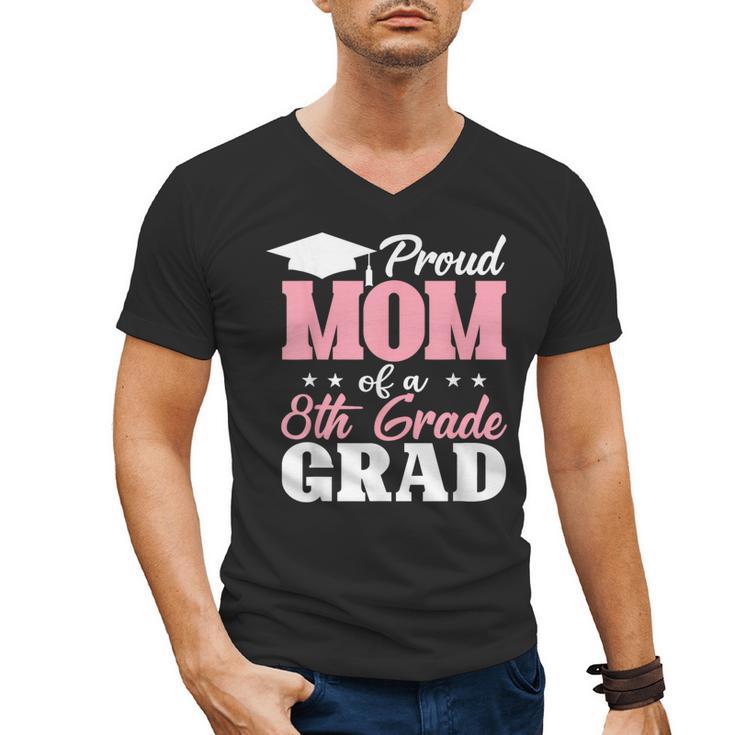 Proud Mom Of An Awesome 8th Grade Graduate 2026 Graduation Men's V-Neck T-Shirt