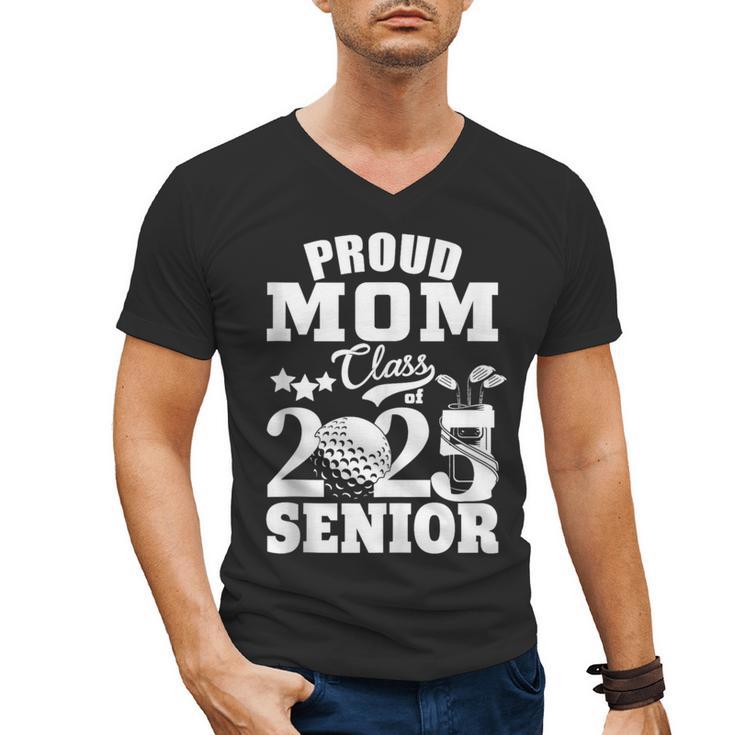 Proud Mom Class Of 2025 Graduation Senior Golf Player Mom Men's V-Neck T-Shirt