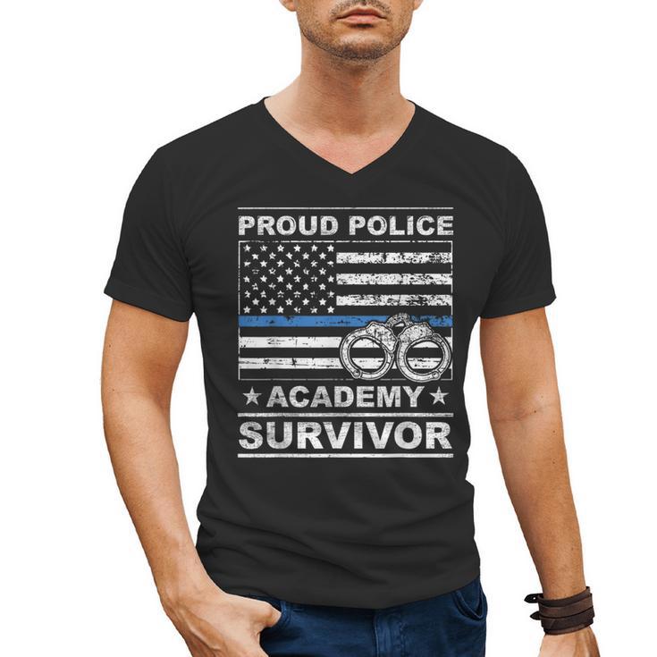 Proud Police Academy Survivor Graduation Men's V-Neck T-Shirt