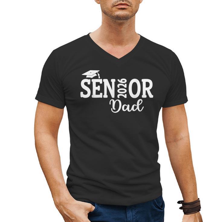 Proud Senior Dad 2026 Senior 2026 Dad Class Of 2026 Father Men's V-Neck T-Shirt