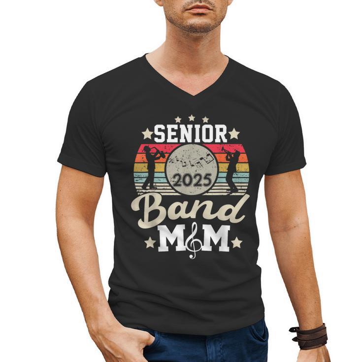 Proud Senior Mom Marching Band Mom Class Of 2025 Graduation Men's V-Neck T-Shirt