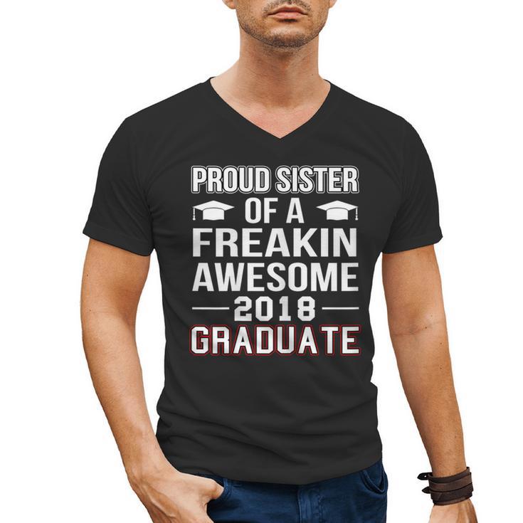 Proud Sister Of A 2018 Graduate Senior Graduation T Shirt Men's V-Neck T-Shirt