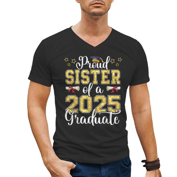 Proud Sister Of A Class Of 2025 Graduate Senior Graduation Men's V-Neck T-Shirt