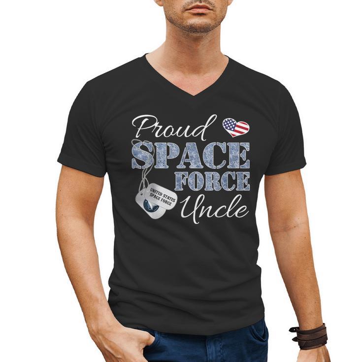 Proud Space Force Uncle Space Force Graduation Tee Men's V-Neck T-Shirt