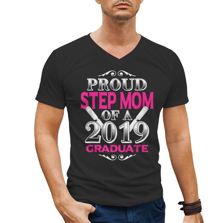 Proud Step Mom Of 2019 Graduate Class 2019 Tshirt Graduation Men's V-Neck T-Shirt