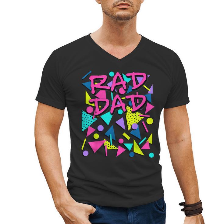 Rad Dad 80s Throwback Men's V-Neck T-Shirt