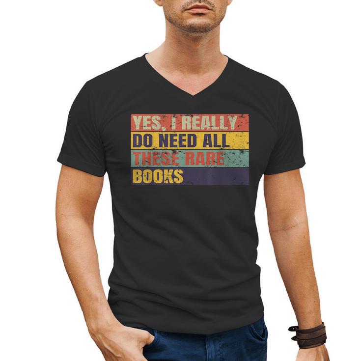 Rare Book Collector Antiquarian Antique Books Collecting Men's V-Neck T-Shirt